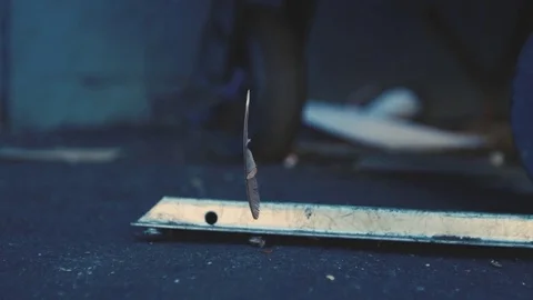 Feather Hanging From Spiderweb Dumpster 1 Stock Footage 71953533