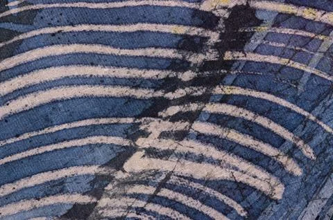 Feather, hot batik, background texture, handmade on silk, abstract surrealism Stock Illustration