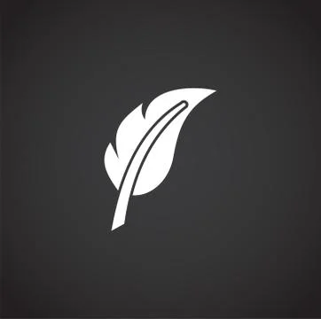 Feather icon on background for graphic and web design. Creative illustration Stock Illustration