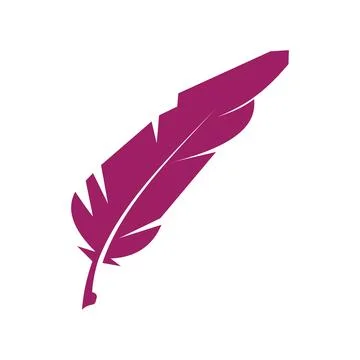 Feather icon on background for graphic and web design. Simple Stock Illustration