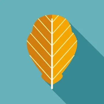 Feather icon flat design with long shadow Stock Illustration