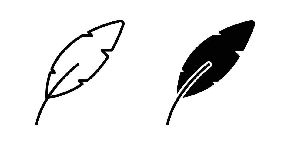 Feather icon graphic element. web icon set Stock-Illustration