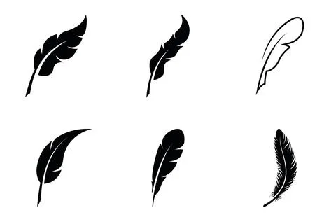 Feather icon Illustrazione stock