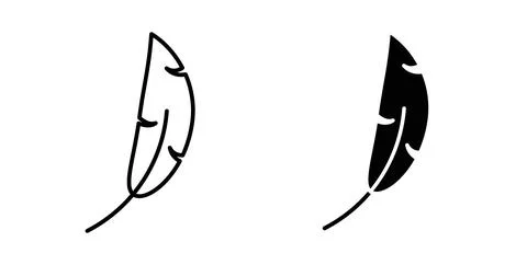 Feather icon Illustration designs pack for Web Stock Illustration