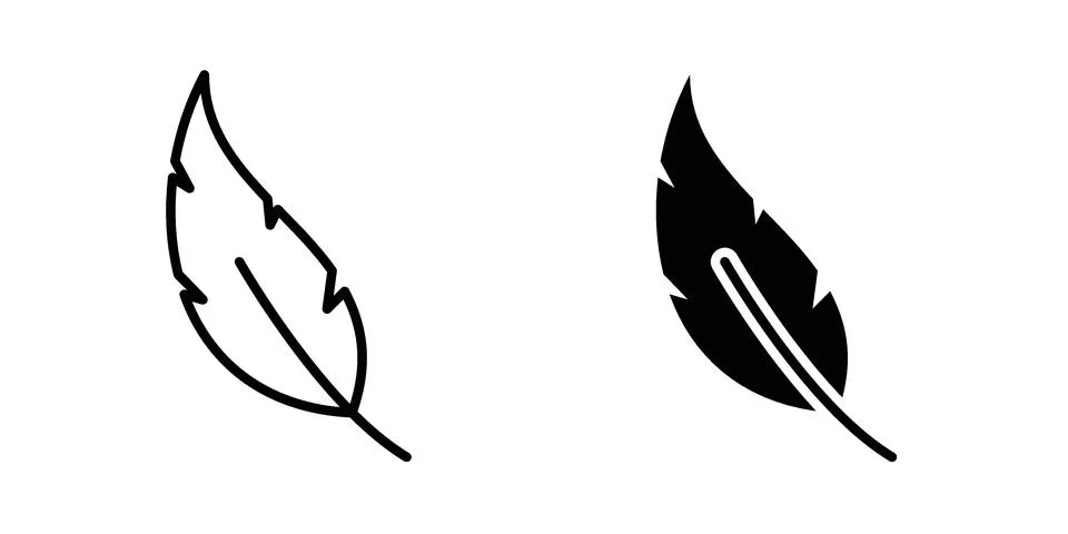 Feather icon Illustration Eps10 for web or app Stock Illustration