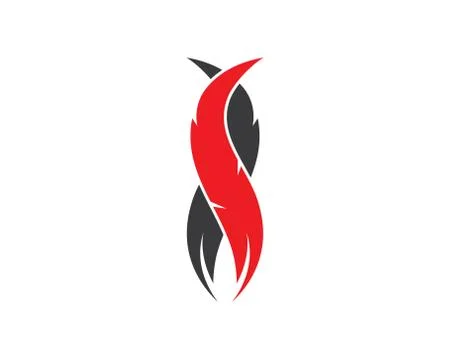 Feather icon illustration vector template Stock-Illustration