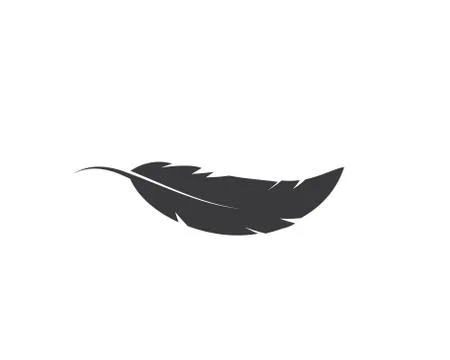 Feather icon illustration vector template Illustrazione stock