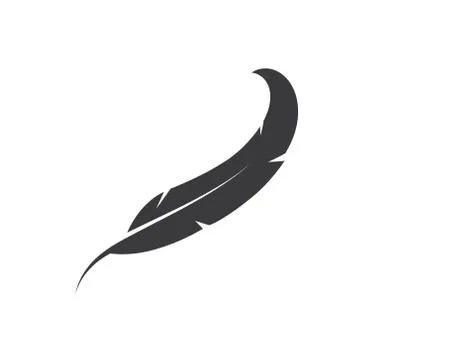 Feather icon illustration vector template Stock Illustration