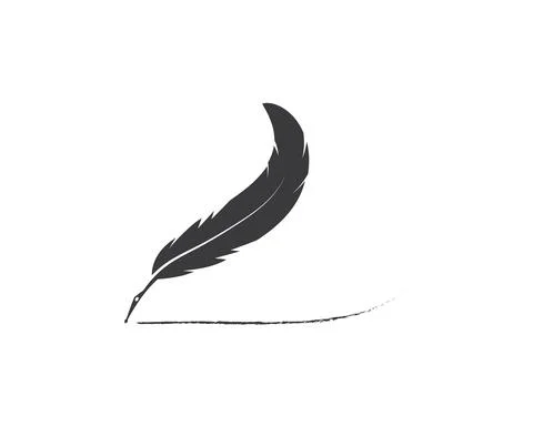 Feather icon illustration vector template Stock Illustration