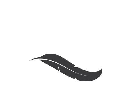 Feather icon illustration vector template Stock Illustration