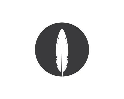 Feather icon illustration vector template Stock Illustration