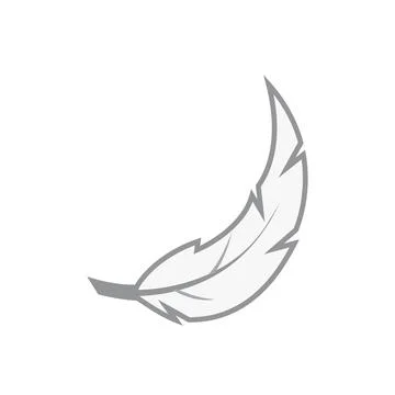 Feather icon illustration vector template Stock Illustration
