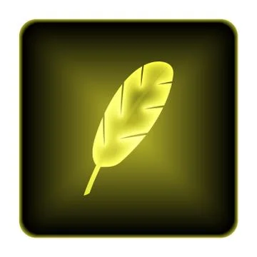 Feather icon. internet button on white background.. Stock Illustration