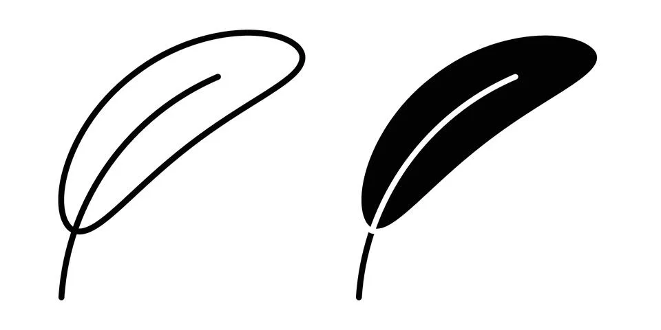 Feather icon or illustration vector symbols Stock Illustration