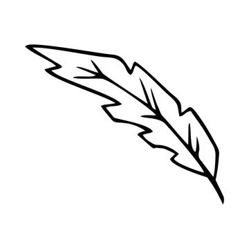 Feather icon over white background, line style, vector illustration design. Ilustração Stock