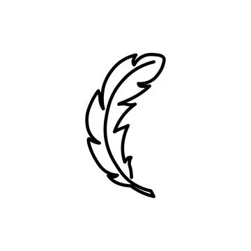 Feather icon template color editable. Feather symbol vector sign isolated on Stock Illustration
