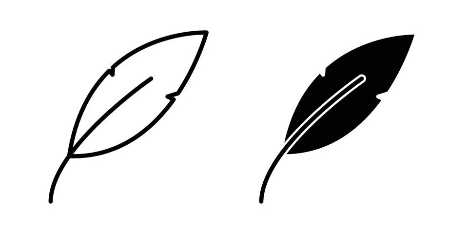 Feather icon vector design illustrations Stock Illustration