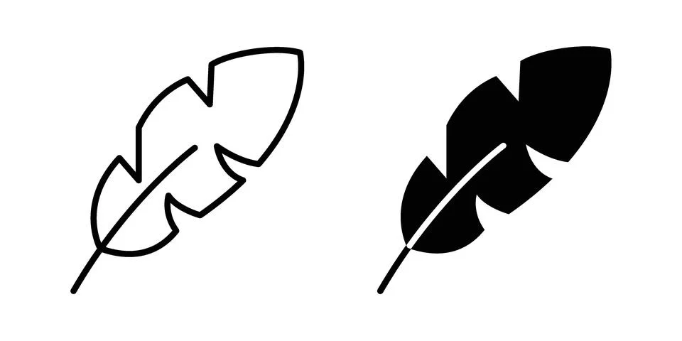 Feather icon vector design illustrations Stock Illustration