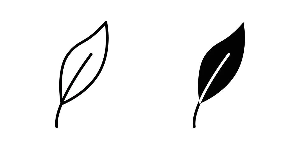 Feather icon vector editable eps10 Stock Illustration