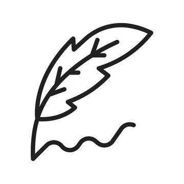 Feather icon vector image. Stock-Illustration