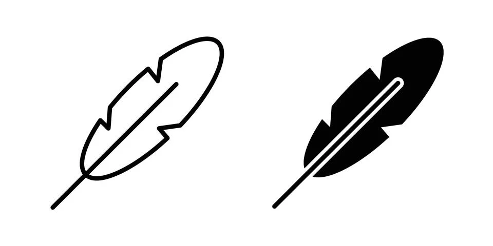 Feather icon for web projects Stock Illustration