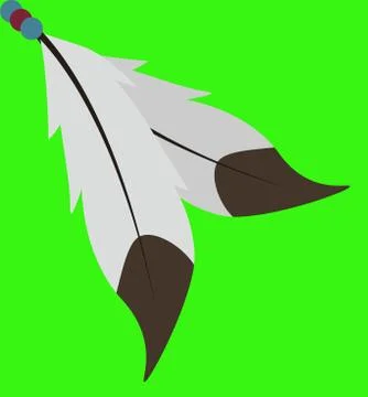 Feather indian native green eagle culture illustration Stock-Illustration