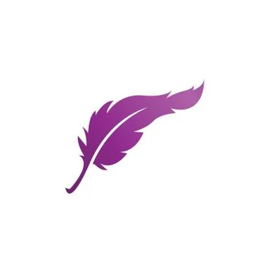 Feather logo icon design template vector isolated Illustrazione stock