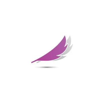 Feather logo icon template Stock Illustration