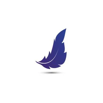Feather logo icon template Stock Illustration