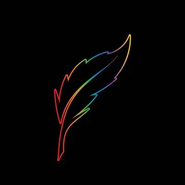 Feather logo symbol vector template Stock Illustration