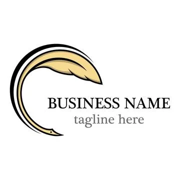Feather logo template vector icon design Stock Illustration