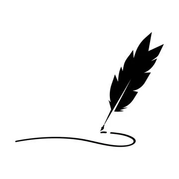Feather logo vector design Stock Illustration