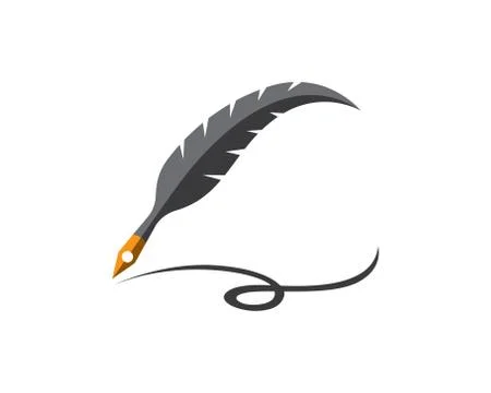 Feather Logo Vector Stock Illustration