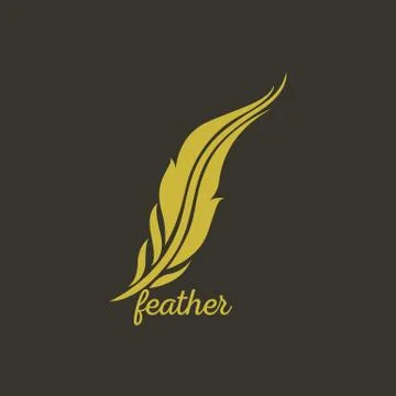 Feather logo vector Stock Illustration