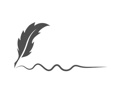 Feather logo vector template sign Stock Illustration