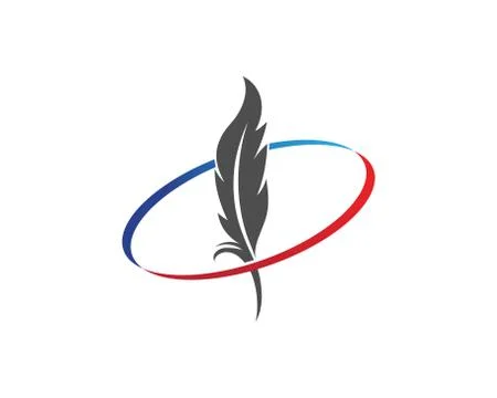 Feather logo vector template sign Stock Illustration