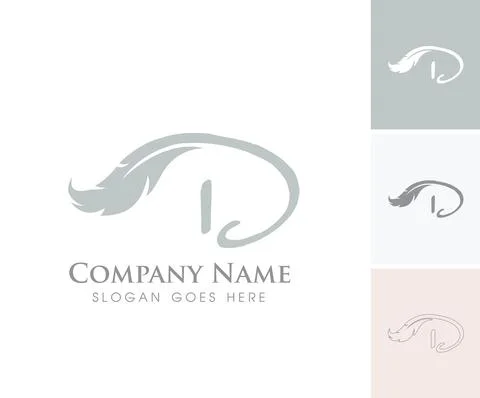 Feather Monogram Initial Letter D Stock Illustration