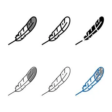 Feather multipack bird color icon vector Illustrazione stock
