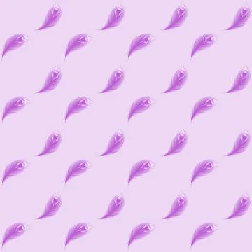 Feather Pattern Design with Heart イラスト素材