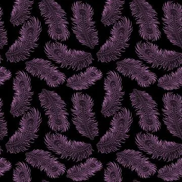 Feather Pattern Design Vector Texture Stock Illustration