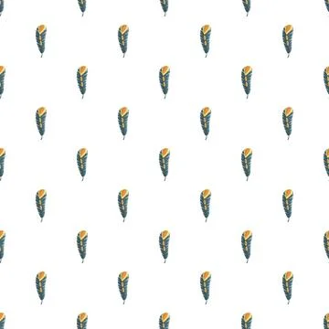 Feather pattern repeating as seamless background illustration Stockillustratie