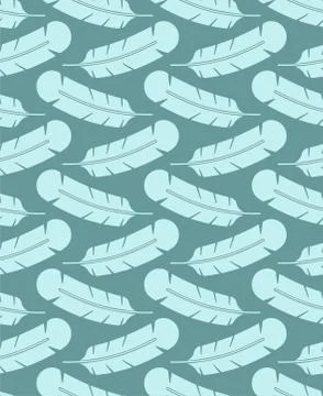 Feather pattern seamless. bird feather background. vector texture Stock Illustration