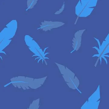 Feather pattern seamless vector illustration Stock Illustration