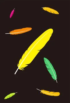 Feather pattern, vector illustration Stock Illustration