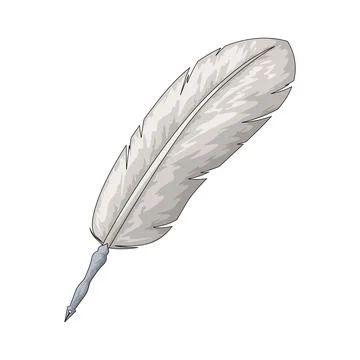 Feather pen illustration Stock Illustration