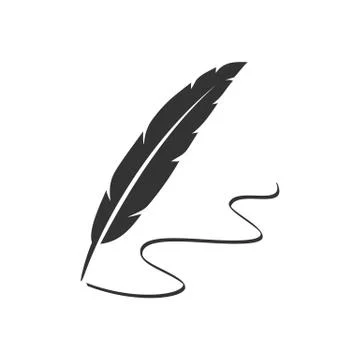 Feather Pen Logo Template Illustration Design. Vector EPS 10. Stock Illustration