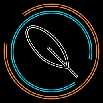 Feather pen quill icon, vector ink illustration Ilustración de archivo