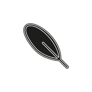 Feather pen quill icon, vector ink illustration - calligraphy pen sign isolat Stock Illustration
