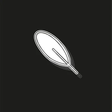 Feather pen quill icon, vector ink illustration - calligraphy pen sign isolat Ilustración de archivo
