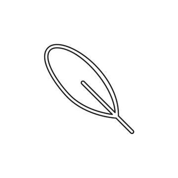 Feather pen quill icon, vector ink illustration Ilustración de archivo